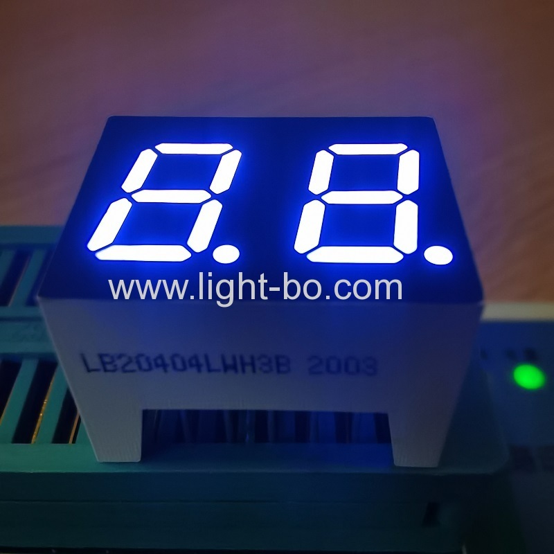 Ultra bright bluish white 0.4inch Dual Digit 7 segment LED Display common cathode for home appliances