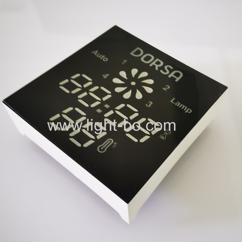 Low cost Customized Ultra blue 7 Segment LED Display Module for Kitchen Hood