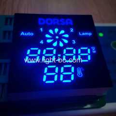 Low cost Customized Ultra blue 7 Segment LED Display Module for Kitchen Hood