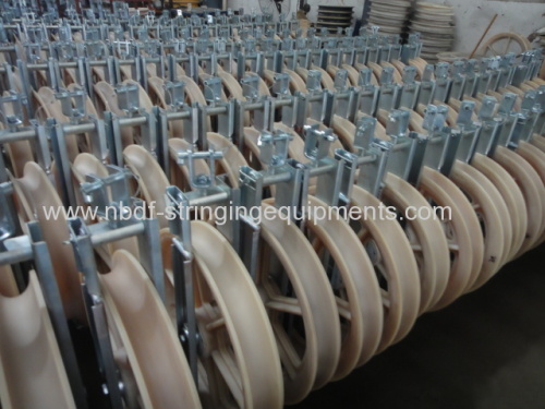 OPGW pulleys for stringing OPGW cable or single conductor