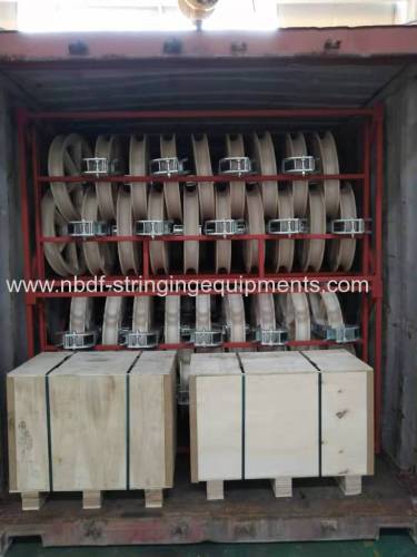 OPGW pulleys for stringing OPGW cable or single conductor