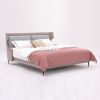 Continental Design Bed beige upholstered bed Customized color Fabric Bed Fabric Bed