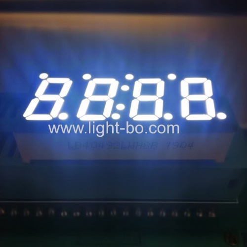 Ultra bright white 4 Digit 12.4mm Common Cathode 7 Segment LED Display for Instrument Panel