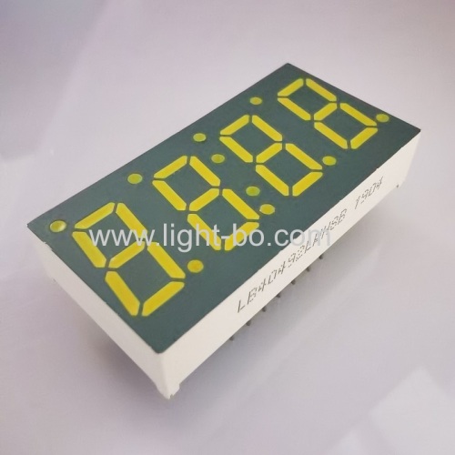 Ultra bright white 4 Digit 12.4mm Common Cathode 7 Segment LED Display for Instrument Panel
