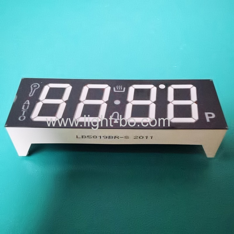 Ultra Red 4 Digit 7 Segment LED Display Common Anode for oven timer controller