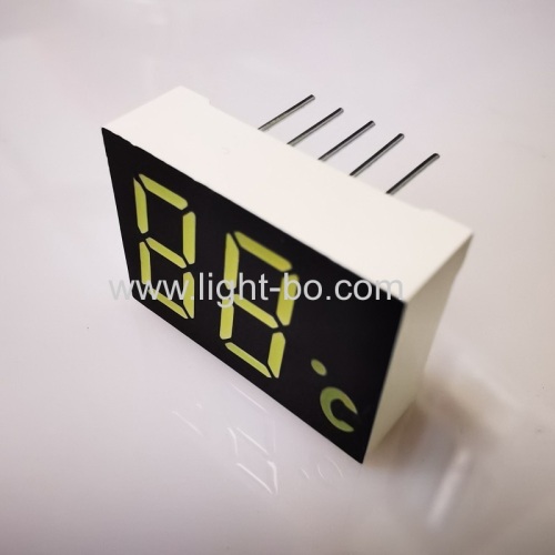 Custom Ultra white dual digit 0.47  7 segment led display common cathode for temperature indicator
