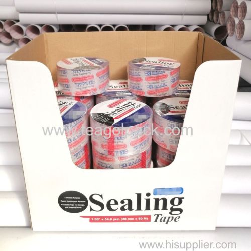 48mmx50M Super Clear Packing Tape Super Clear Sealing Tape 1.88 x54.6 yrd. Display Box Packing