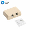 DUAL PORT RJ11 Surface Box Telephone Rosette Box