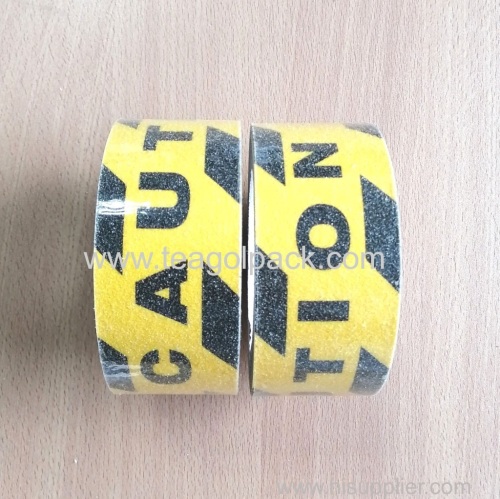 Yellow&Black Anti-Slip Adhesive Tape With  CAUTION / YOUR STEP Printing
