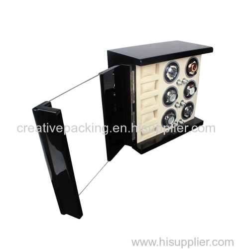 Pure black Piano Lacquer Wood Watch Winder Box Pure black Watch Winder for Sale