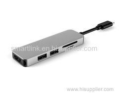 UC0101E 5 Ports USB-C Hub with 4K60Hz HDMI and 3.1 10Gb/s Data