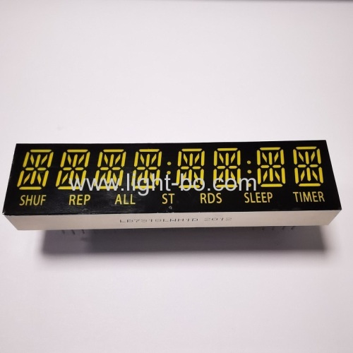 Customized ultra white 8 Digit 14 Segment Alphanumeric LED Display common cathode for speaker/audio