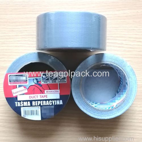 48mmx25M Cloth Duct Tape Silver Color