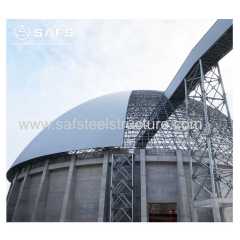 Prefab modular structure steel space frame roofing system coal storage and handling