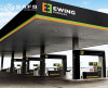 Easy Installation Steel Space Frame Petrol Station Canopy