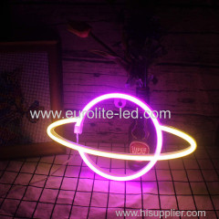 2020 USB Charging Battery Wall Hanging Decorative Planet Shaped LED Neon Lights for Christmas Party Kids Living Room dec