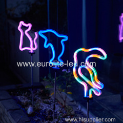 LED Garden Light Simulated Flamingo Lawn Lamp Waterproof Led Lights Outdoor Neon Garden Decoration Landscape Light