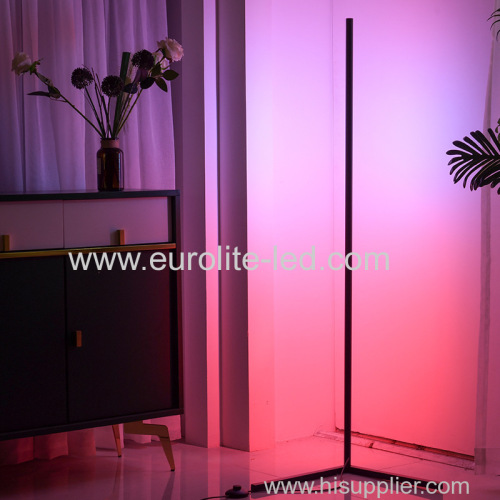 Modern RGB LED Corner Floor Lamp Bedroom Bedside Living Room