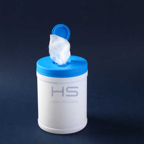 Portable Non Woven Dry Towel with Canister Tub Packed