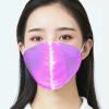 ins New LED RGB 7 color mask built-in battery colorful glow concert fiber optic neon dust mask DJ hip-hop party cosplay