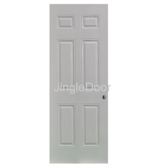 6 panel steel door with pu