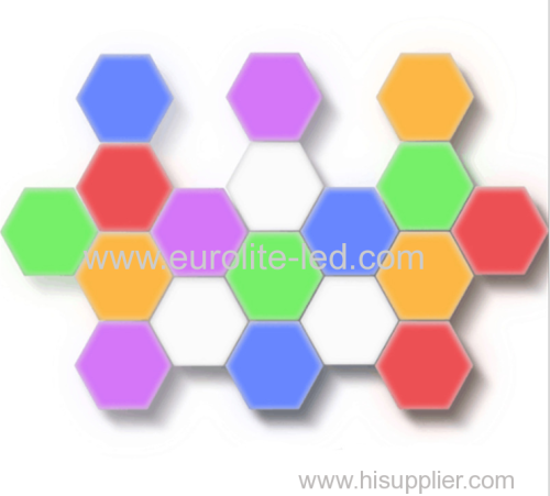 Led 6pcs USB DIY Creave Touch Control Remote Control Hexagon Quantum Lamp Home Decor Night Wall Light Gift Lamp