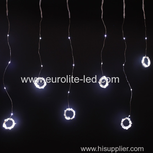 LED Copper Wire Icicle Curtain Lights USB With Remote Fairy Lights String Garland For Wedding Party Curtain Dec