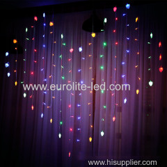 Valentine's Day Led Icicle USB Remote Control 128leds Party Holiday Indoor Decoration Love Curtain String Light