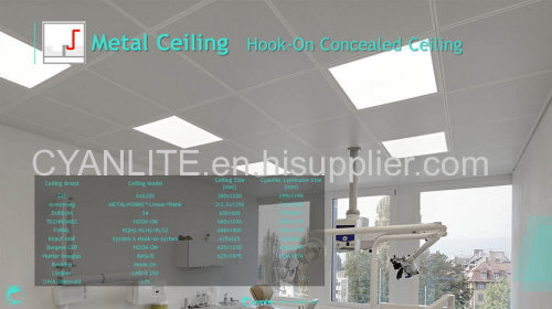 Cyanlite LED panel light for different ceiling types like concealed ceiling/metal ceiling/plasterboard ceiling