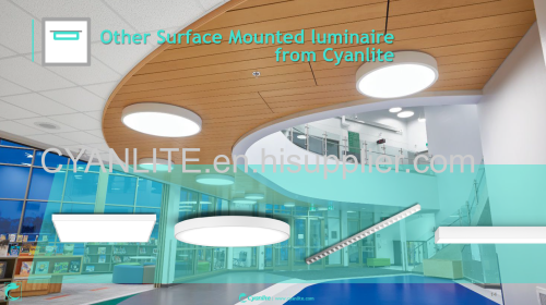 Cyanlite surface mounted LED panel light for concrete ceiling no visible screws replacement of traditional troffer