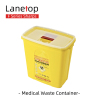 23L Sharps Container Tattoo Biohazard Needle Disposal Container with Slide Open for Hospital