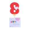 Wholesale Unique Love Heart Printed Birthday Numbers Candles 0-9 For Baby Children Adults