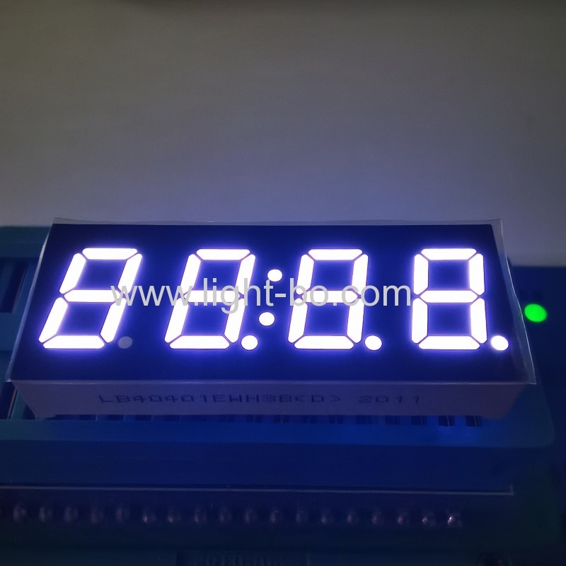 Ultra White 4-Digit 7 segment led display 0.4" common cathode for instrument panel