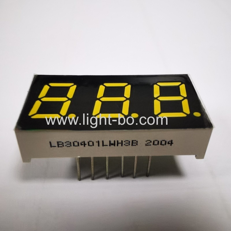 Ultra bright White 3-Digit 7 segment led display 0.4" common cathode for instrument panel