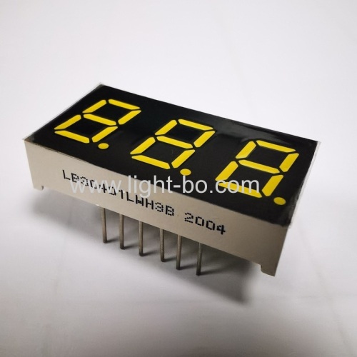 Ultra bright White 3-Digit 7 segment led display 0.4  common cathode for instrument panel