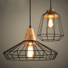 wire cage iron pendant lights modern fixtures