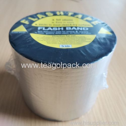 10cmx5M Square Aluminium Butyl Rubber Self Adhesive Flash Tape Waterproof
