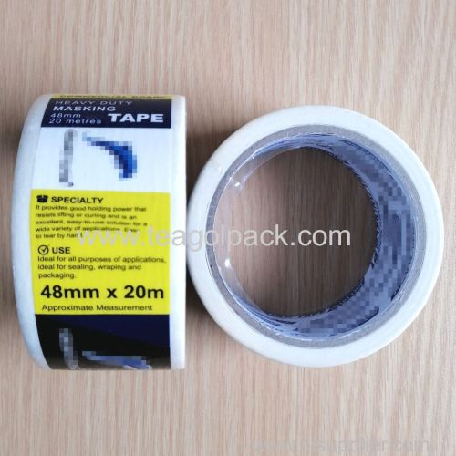 48mmx20M Heavy Duty Masking Tape White