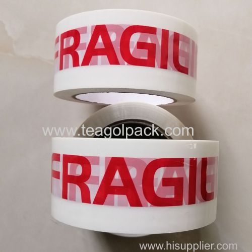 50mmx50M Fragile Packing Tape White