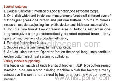 Credit Ocean Send Button Machine Button Sizer Automatic Button Feeder Machine (logo)