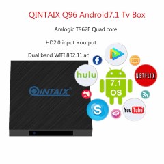 QINTAIX Q96 4k 2gb 16gb android tv box internet set top box HDMI streaming free movie media player