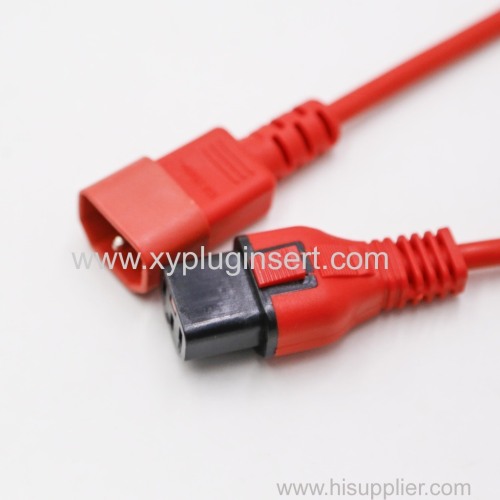   IEC 60320 POWER CORDS  IEC CONNECTOR  C14 C13  LOCKING RED