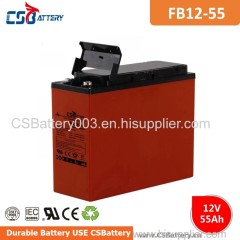 CSBattery 12V 55Ah rechargeable AGM Battery for UPS/Telecom/power/Golf-car/solar-storage/submersible-Pumps/forklift