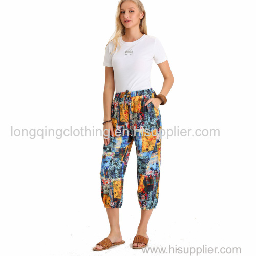 Women's Floral Printed 3/4 Pants