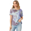 Women's Tie Dye Puff Sleeve Tee Top