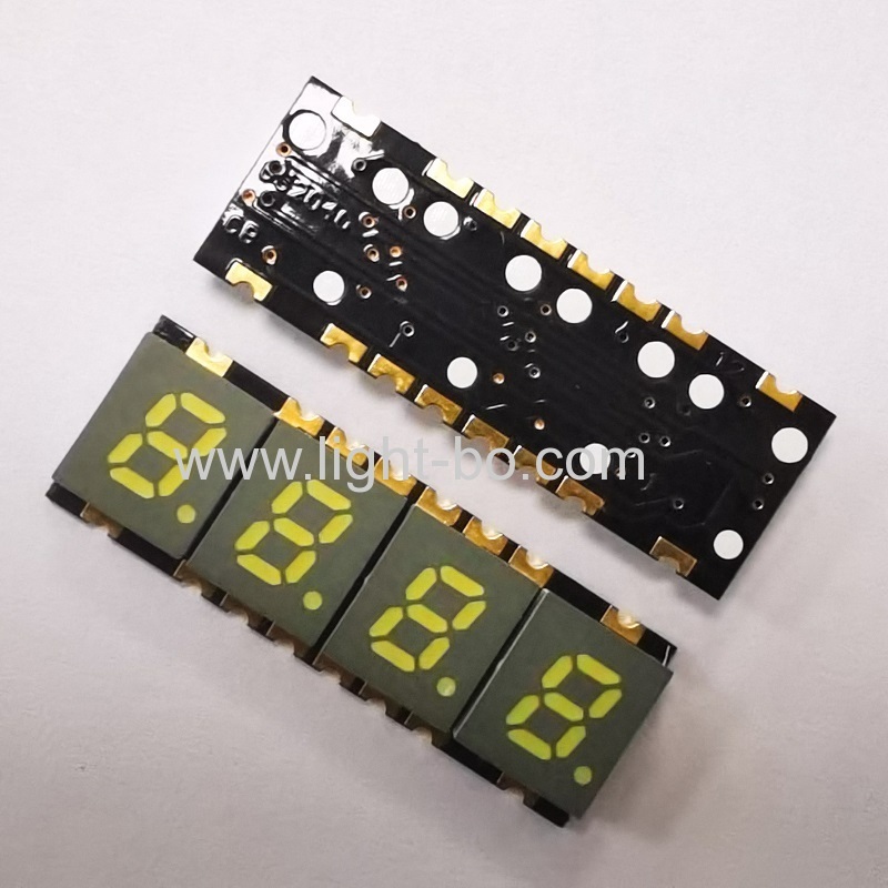 Ultra bright white 0.2inch 4 digit SMD 7 segment led display for instrument panel