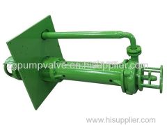 Vertical submerged slurry pump