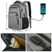 Durable Anti Theft Business Travel Laptop Backpack with USB Charging Port College School Computer Bag Fits 15.6 Inch Not