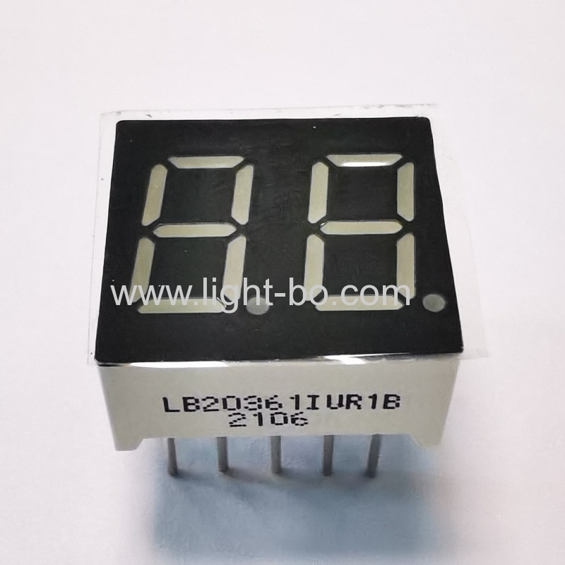 Ultra bright Red 0.36" Dual Digit 7 Segment LED Display Common Anode for Instrument Panel