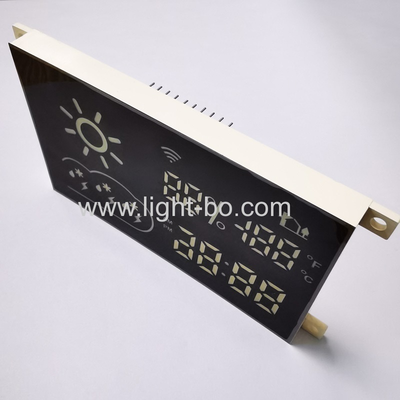 Ultra bright white customized 7 Segment LED Display common cathode for Weather Forecast Indicator